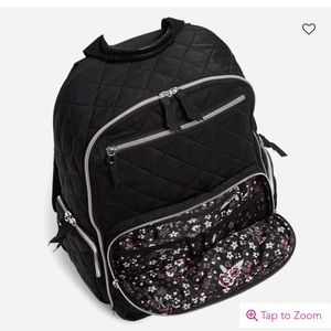 Vera Bradley navy blue laptop commuter backpack